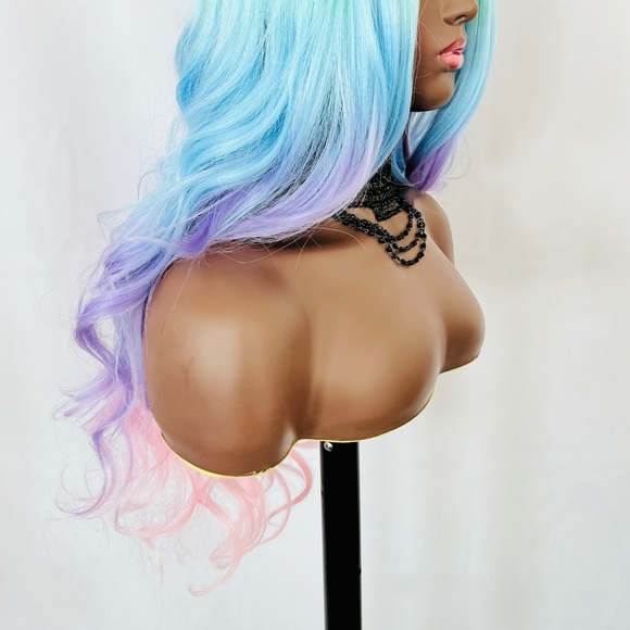 Unicorn Color 28” Premium Fiber Lace Front Wig for Easter/Events - Picture 5 of 11